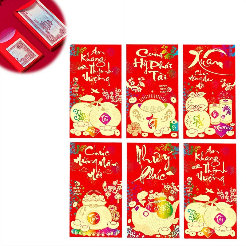 Red Envelopes Chinese New Year 2026, Money Envelopes For Cash, Hong Bao Lucky Red Envelope for Spring Festival of the Horse (I) - Image 1